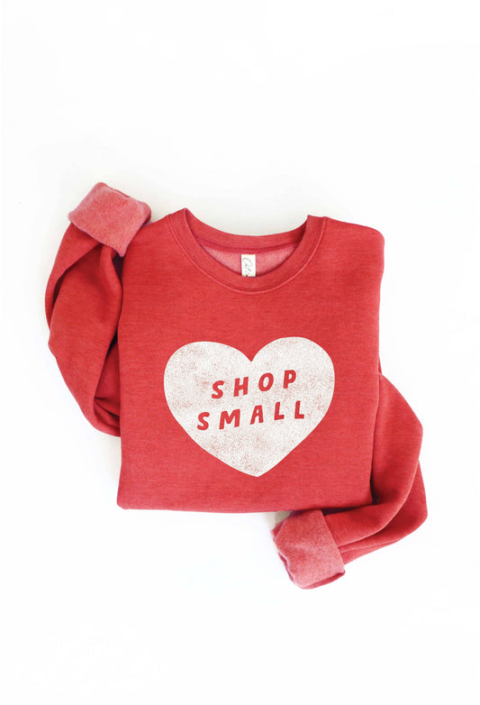 SHOP SMALL Graphic Sweatshirt in Cranberry