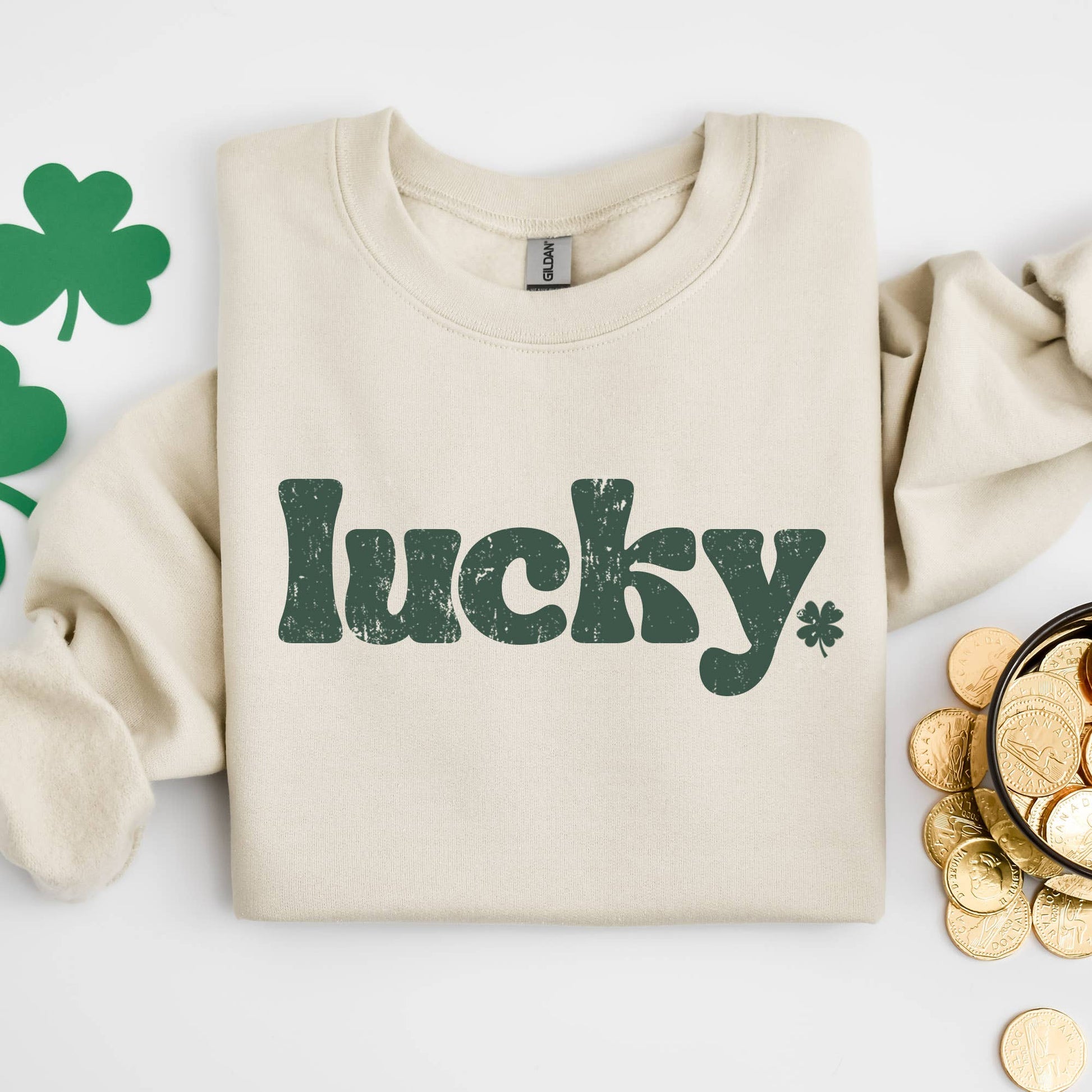 Lucky Crewneck Sweatshirt - Graphic Sweatshirt - Surprise Lily